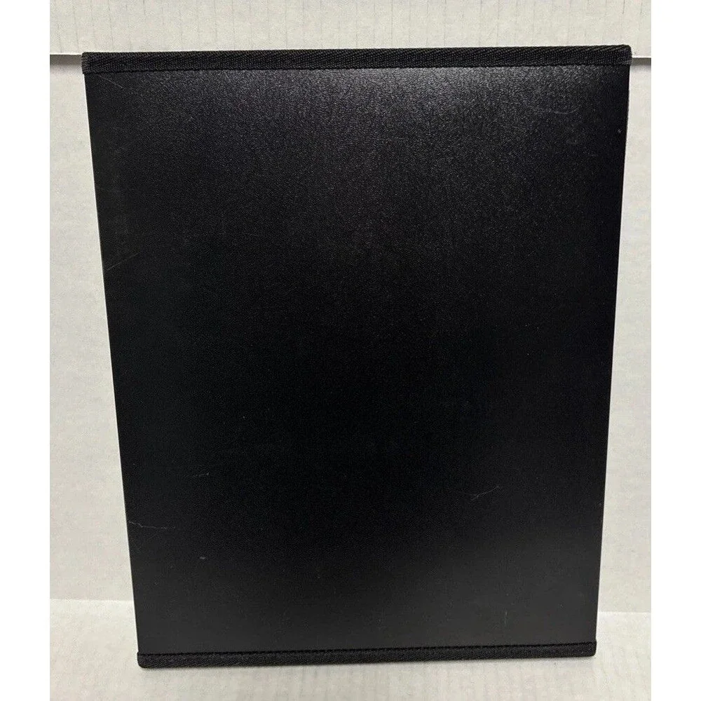 Black Vinyl Lion Display Book n Easel Portfolio Tri Fold Business Presentation